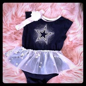 Dallas Cowboys NFL outfit-onesie/ tutu skirt